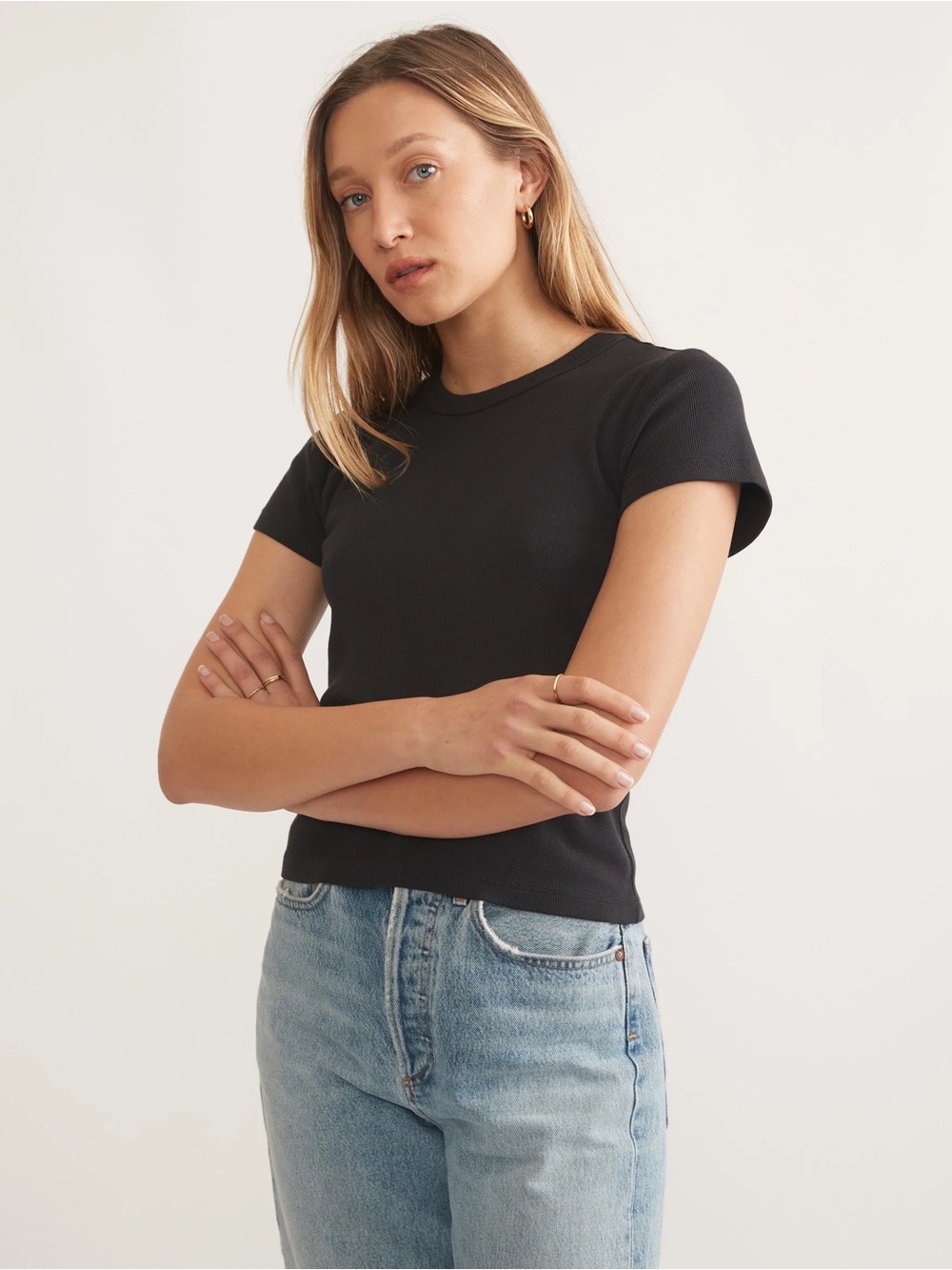 Marine Layer / Lexi Rib Sun-In Crew Tee - Picture 2 of 6